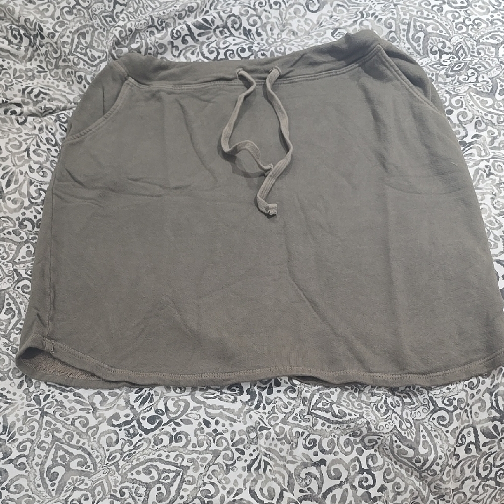 Casual Olive Green Skirt